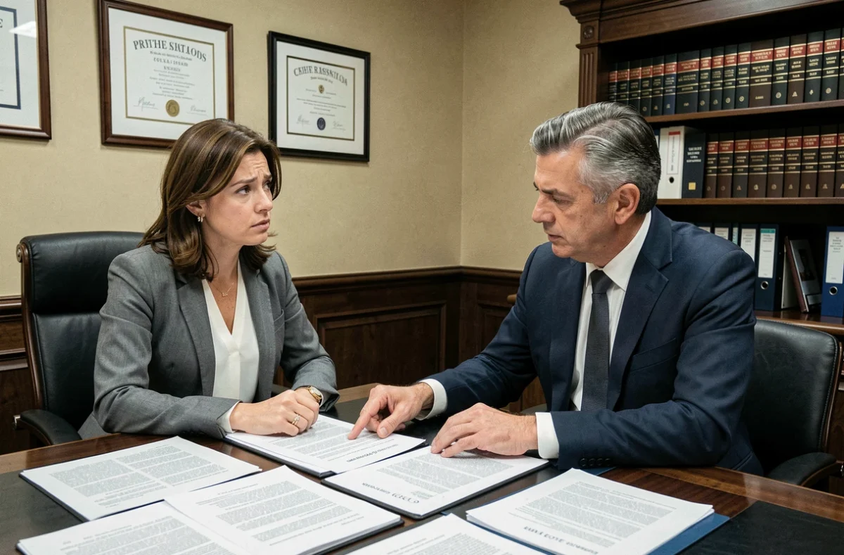Femme consultant un avocat spécialisé pour contester un licenciement pour faute grave et sécuriser ses droits au chômage